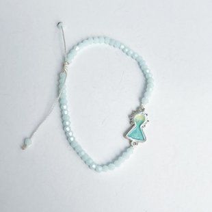 Pulsera "Virgen del Pilar" bolas azules claros 535.1B-8 фото