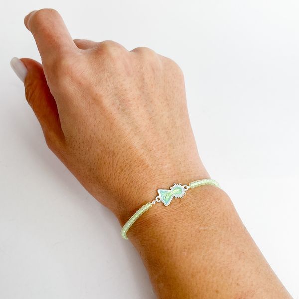 Pulsera "Virgen del Pilar" Bolas verdes 535.1B-10 фото