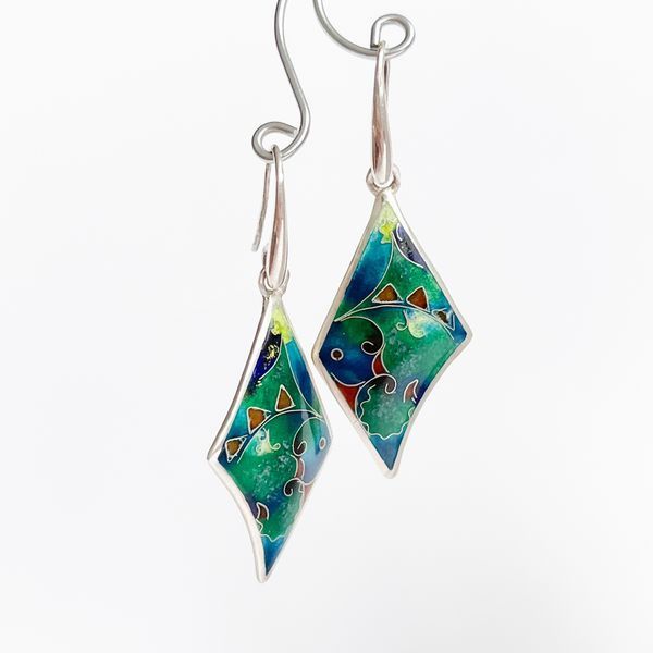 Pendientes "Cometa Verde" 305 фото
