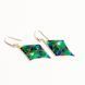 Pendientes "Cometa Verde" 305 фото 3
