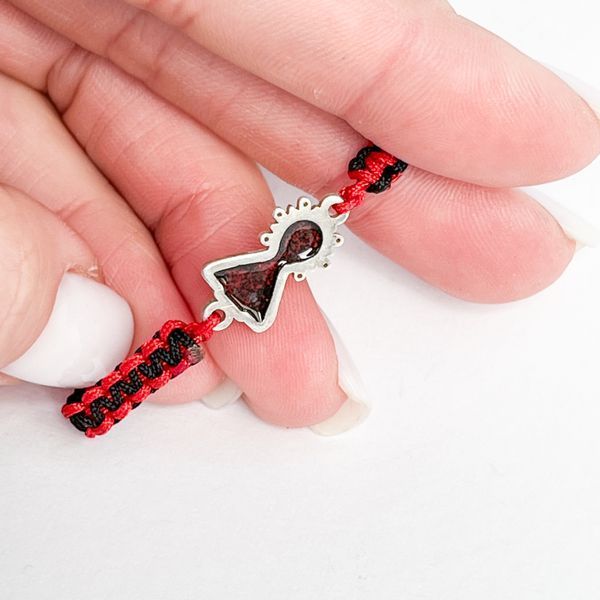 Pulsera "Virgen del Pilar" Negro-rojo 535.1B-2 фото