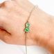Pulsera "Virgen del Pilar" Verde con cadena de plata 535.1B-4 фото 4